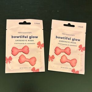 Spascentials Bowtiful Glow Undereye Mask set of 2 Niacinamide Rosewater Glycerin
